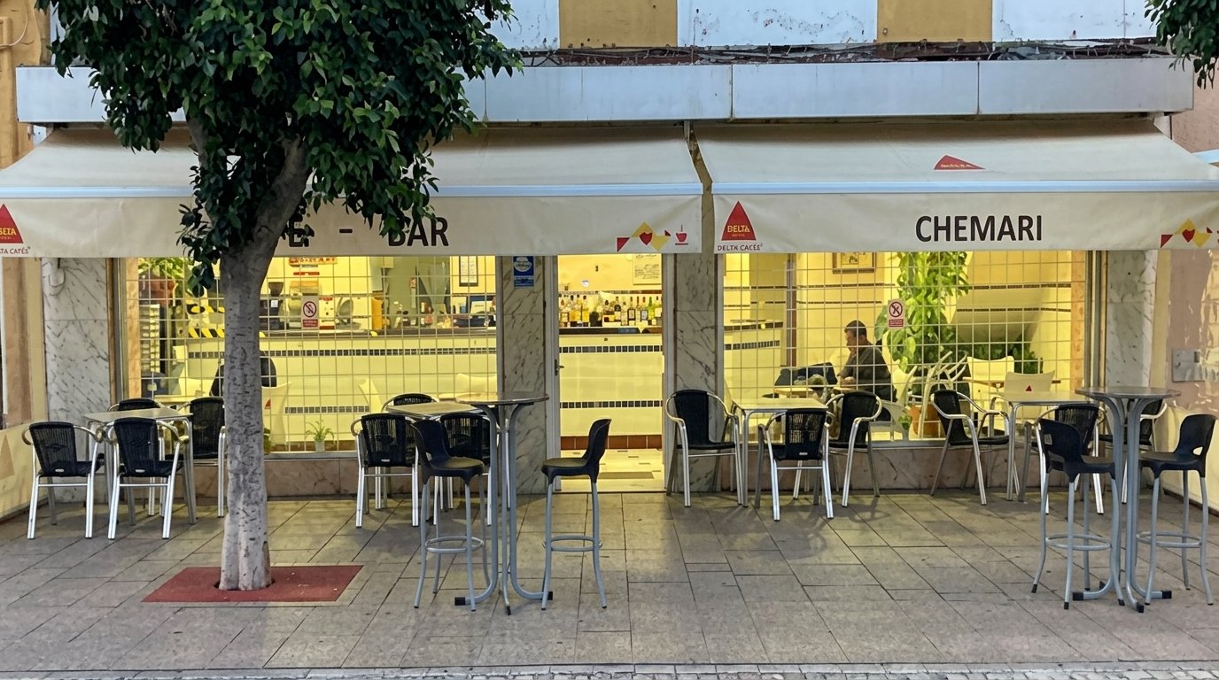 fachada de la cafeteria bar chemari